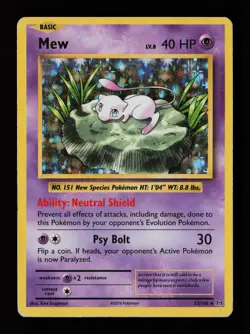 Mew 53/108 Holo Rare XY - Evolutions Pokemon Card - Image 1