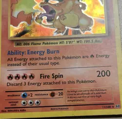 Pokemon Charizard Card 11/108 (2016) Ungraded (Some Slight Creases but No Tears) - Image 3