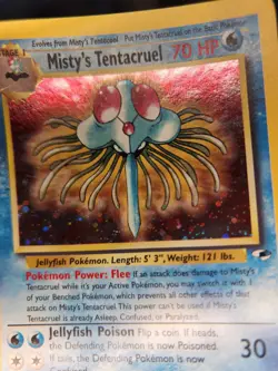 Pokemon TCG Misty's Tentacruel Holo Card 10/132 Gym Heroes Vintage Wotc - Image 5