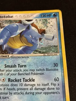 Swirl Pokemon Blastoise POP Series 3 Rare Holo HP Card 1/17 Promo - Image 3