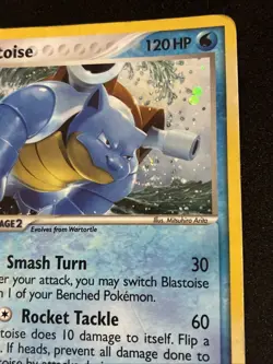 Swirl Pokemon Blastoise POP Series 3 Rare Holo HP Card 1/17 Promo - Image 4