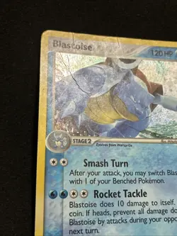 Swirl Pokemon Blastoise POP Series 3 Rare Holo HP Card 1/17 Promo - Image 5