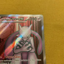 Pokemon TCG Destined Rivals Team Rocket's Mewtwo EX Full Art Card 213/182 - Image 4