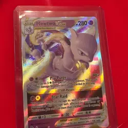 Pokemon Go Mewtwo VSTAR Holo Rare Card 31/78 Near Mint Condition - Image 1