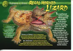 Weird N’ Wild Creatures Nightmares of Nature Card 29 # Regal Horned Lizard # LC2 - Image 1