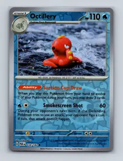 Octillery 034 2023 Pokemon Paradox Rift Yuka Morii Reverse Holo Card NM+ (a) - Image 1