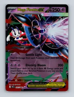 Mega Floette ex 035 Pokemon Mega Evolution Chaos Rising Double Rare Card NM+ (a) - Image 1