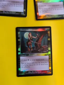 LLanowar Dead x3 Zombie Elf Apocalypse. Old Border FOIL. MTG 3 Card. - Image 1