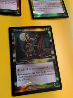 LLanowar Dead x3 Zombie Elf Apocalypse. Old Border FOIL. MTG 3 Card. - Image 2