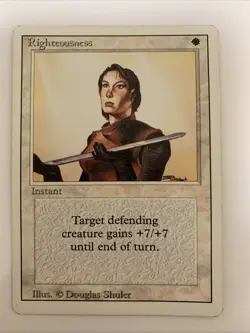 MTG LP Righteousness Revised 3rd Edition Free Shipping In The US With Tracking - Image 1