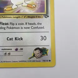 Giovanni's Meowth 74/132 Gym Challenge NM Common WOTC Pokemon TCG Vintage - Image 5