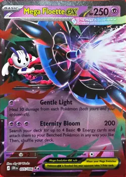 Nintendo Pokemon TCG Mega Floette EX 035/086 Holo Rare EN 250 HP - Image 1