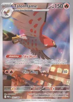 TALONFLAME 091/088 HOLO ILLUSTRATION RARE PERFECT ORDER POKEMON NEAR MINT - Image 1