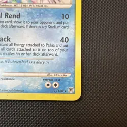 The Pokemon Company Palkia 11/130 Diamond and Pearl Holo Rare 90 HP 2007 - Image 2