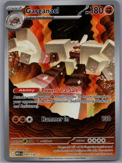 Pokemon TCG Garganacl Mega Evolutions Illustration Rare 147/132 NM - Image 1