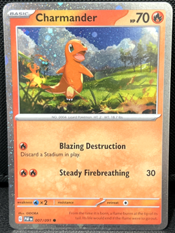 Charmander 007/091 Cosmos Holo - SV4.5 - Paldean Fates - NM - Pokemon TCG - Image 1