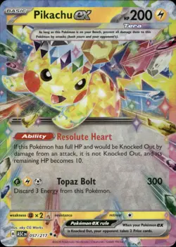 Pikachu ex 057/191 Double Rare Surging Sparks Pokemon Near Mint - Image 1