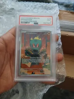 2025 Pokemon Mega Evolution Marshadow Illustration Rare PSA 9 146/132 Pikachu - Image 1