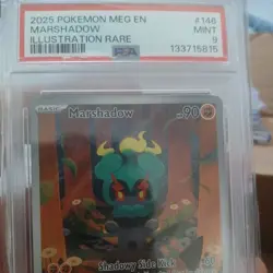 2025 Pokemon Mega Evolution Marshadow Illustration Rare PSA 9 146/132 Pikachu - Image 3
