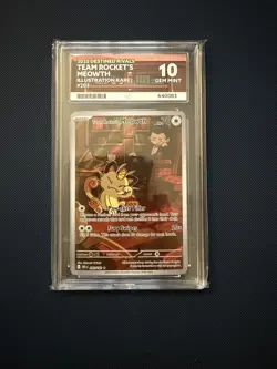Pokemon TCG Destined Rivals Team Rocket’s Meowth 203/182 ACE 10 - Image 1