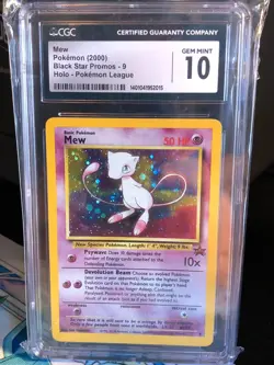 MEW 2000 (VINTAGE) BLACK STAR PROMO #9 POKEMON LEAGUE - HOLO CGC GEM MINT 10 - Image 1