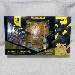 Nintendo Pokemon TCG Pikachu and Zekrom-GX Tag Team Premium Collection 820650809910 - Image 1