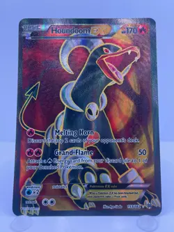 Houndoom EX (Full Art) 153/162 - Pokemon BREAKthrough - Moderately Played - Image 1