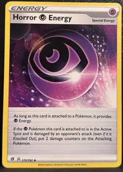 Horror Psychic Energy 172/192 Uncommon Rebel Clash Pokemon Lightly Played - Image 1