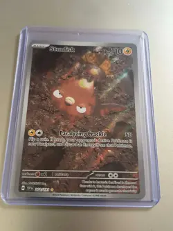 Pokemon TCG Stunfisk 202/191 Surging Sparks Illustration Rare NM - Image 1