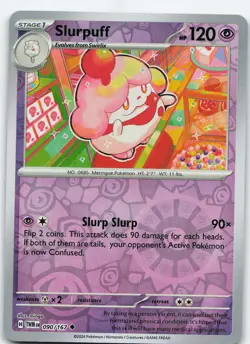 Slurpuff 090/167 Uncommon Reverse Holo SV06: Twilight Masquerade NM Pokemon - Image 1