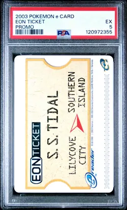 2003 Pokemon e Card Promo SS Tidal EON Ticket PSA 5 - Image 1