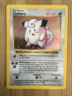Clefairy - 5/102 - Shadowless Holo Rare Base Set 1999 - Pokemon Card - MP - Image 1