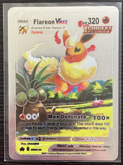 Flareon Vmax Silver Foil Fan Art Vinyl Collector Pokemon Card Costumed - Image 4