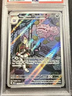 Team Rocket's Weezing 199/182 Illustration Rare Pokemon PSA 9 MINT - Image 2