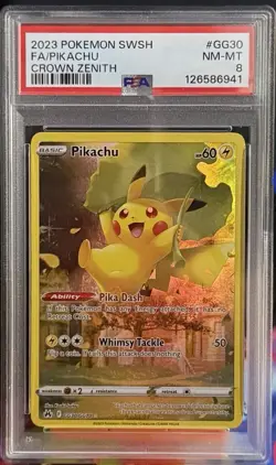 2023 Pokemon SWSH Pikachu Galarian Gallery #GG30/GG70 PSA 8 - Image 1