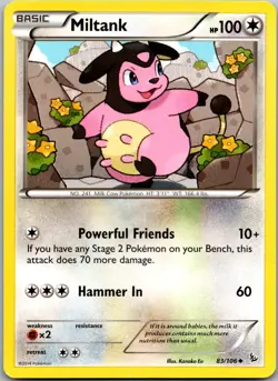 Miltank 83/106 - XY - Flashfire Uncommon Pokemon TCG LP - Image 1