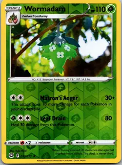 Wormadam (10) 010/172 - SWSH09: Brilliant Stars Pokemon Rare NM Reverse Holo - Image 1