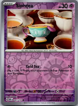 Sinistea 097/197 - SV03: Obsidian Flames Pokemon TCG NM Reverse Holofoil - Image 1