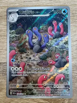 Shiny Wugtrio Holographic Card - Pokemon TCG SV: Paldean Fates 2024 - Image 1