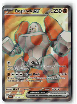 Regirock ex 214/182 Ultra Rare Destined Rivals Pokemon NM b3 - Image 1