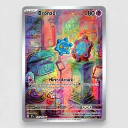 Bronzor 170/162 SV05: Temporal Forces Holo Illustration Rare Pokemon TCG NM - Image 1