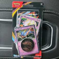 Pokemon Chaos Rising Single Pack Blister Zacian and Mimikyu Promo Coin Set - Image 1