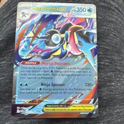 Mega Greninja EX Pokemon ME04: Chaos Rising #022/086 NM Double Rare - Image 1