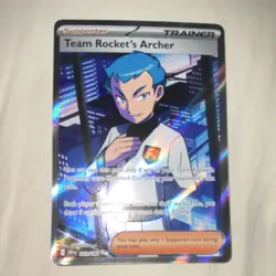 POKEMON TEAM ROCKET'S ARCHER 223/182 SV10 ULTRA RARE FULL ART HOLO - Image 1