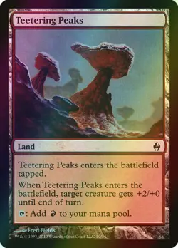 MTG Teetering Peaks Foil ** Premium Deck Series: Fire and Lightning ** English - Image 1
