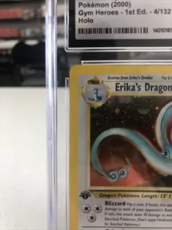 J4 Erika's Dragonair 1st Edition (2000) Gym Heroes 4/132 Holo Pokemon (CGC 8.5) - Image 4