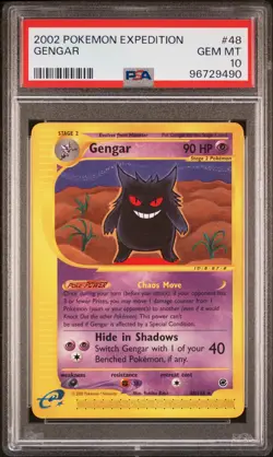 2002 POKEMON EXPEDITION #48 GENGAR PSA 10 - Image 1