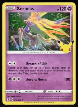 Xerneas 012/025 Rare Celebrations Pokemon Holo Lightly Played - Image 1