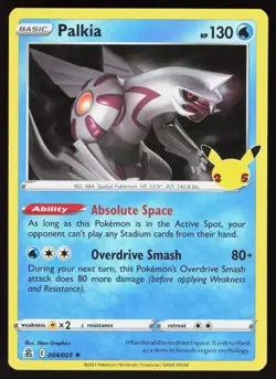 Palkia 004/025 Rare Celebrations Pokemon Holo Lightly Played - Image 1