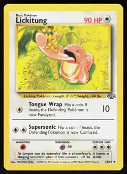 Lickitung 38/64 Uncommon Jungle Pokemon Unlimited Damaged - Image 1